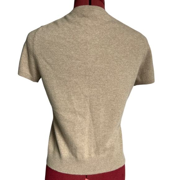 Lands End Women’s Size Small Petite US 6-8 100% Cashmere Sweater Beige - Picture 2 of 4